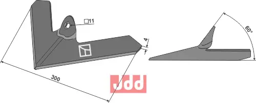 Gåsefot-skjær 300mm - JDD Utstyr