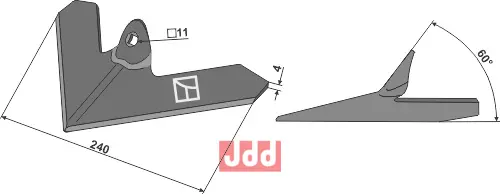 Gåsefot-skjær 240mm - JDD Utstyr