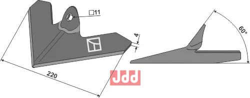 Gåsefot-skjær 220mm - JDD Utstyr