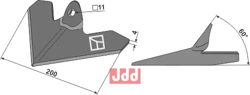 Gåsefot-skjær 200mm - JDD Utstyr