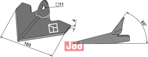 Gåsefot-skjær 160mm - JDD Utstyr