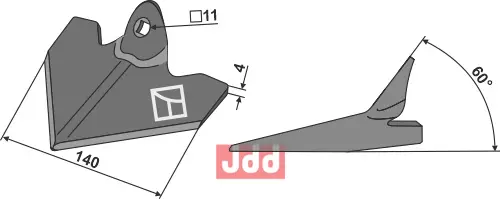 Gåsefot-skjær 140mm - JDD Utstyr