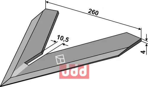 Gåsefot-skjær 260mm - JDD Utstyr
