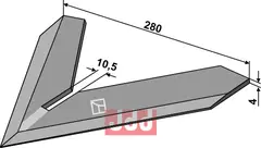 Gåsefot-skjær 280mm Steketee