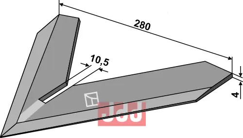 Gåsefot-skjær 280mm - JDD Utstyr