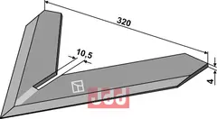 Gåsefot-skjær 320mm Steketee