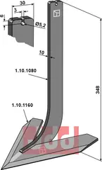 Tand med skjær 220mm Steketee