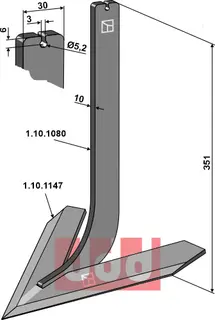 Tand med skjær 260mm Steketee