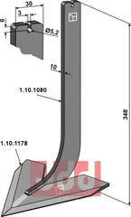 Tand med skjær 100mm Steketee