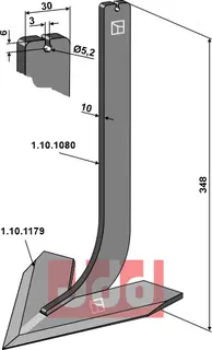 Tand med skjær 120mm Steketee