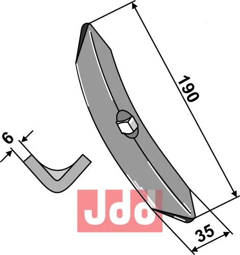 Harvspiss 190x35x6mm K25 - JDD Utstyr