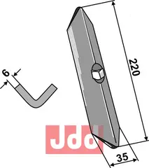 Harvspiss 220x35x6mm Kverneland/Amazone / BBG/Bednar