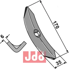 Harvspiss 170x35x6mm Rau