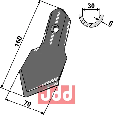 G&#229;sefot-skj&#230;r 160x70x6mm - K46