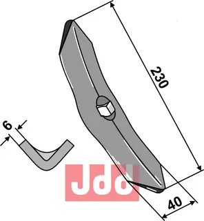 Harvspiss 230x40x6mm - Kverneland Kverneland/Dal-Bo