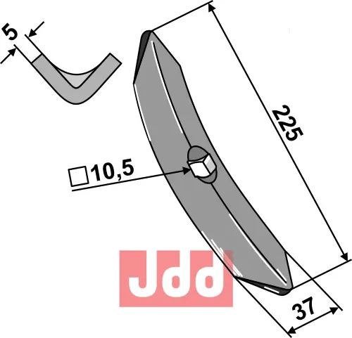 Harvspiss 225x37x5mm - JDD Utstyr