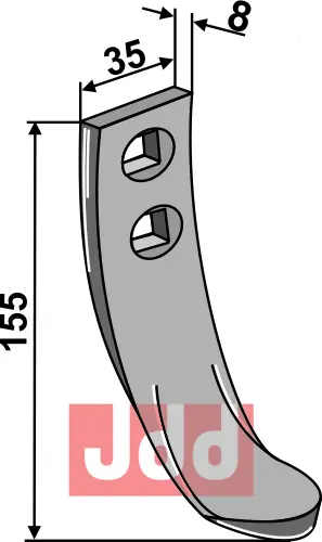 Marsk-Stig skjær 155x8 mm (Forår) - JDD Utstyr