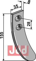 Marsk-Stig skjær 155x8mm  (Etterår) Marsk-Stig