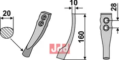 Sporløsner skjær 160x10mm