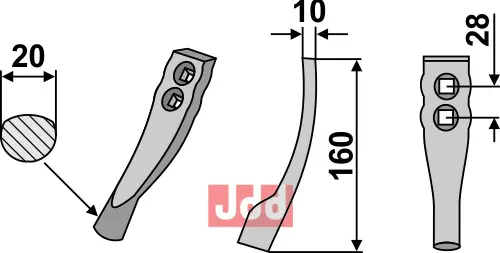 Sporløsner skjær 160x10mm - JDD Utstyr