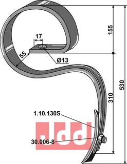 Harvetann 45x10 "Agrilla Universal" Väderstad