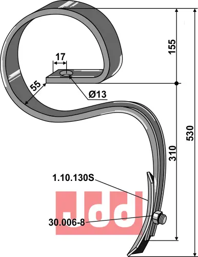 Harvetann 45x10 "Agrilla Universal" - JDD Utstyr