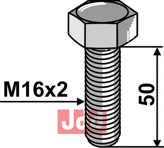 Bolt M16x2x50 - 8.8