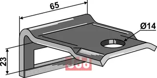 Holder til tand 45 x 10