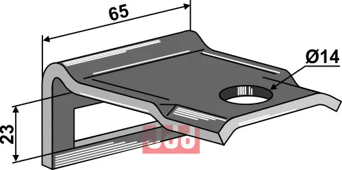 Holder til tand 45 x 10 - JDD Utstyr