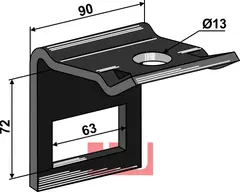 Holder til tand 60 x 10