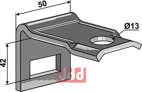 Holder til tand 32 x 12 - JDD Utstyr
