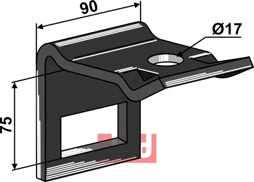 Holder til tand 65 x 16 - JDD Utstyr