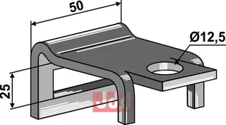 Holder til tand 32 x 10