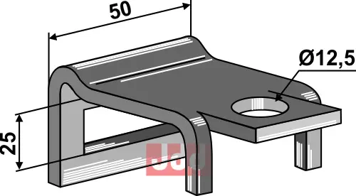 Holder til tand 32 x 10 - JDD Utstyr