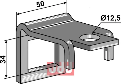 Holder til tand 32 x 10 & overdel 32 x 10