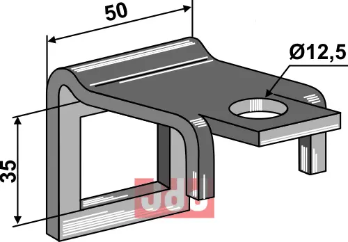 Holder til tand 32 x 12 & - JDD Utstyr