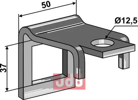 Holder til tand 32 x 12 &amp; overdel 32 x 10