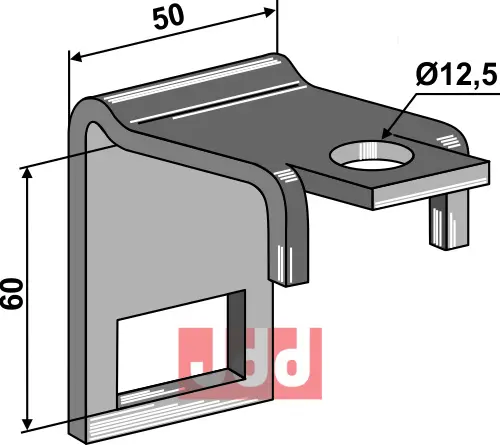 Holder til tand 32 x 10 - JDD Utstyr