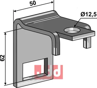 Holder til tand 32 x 12