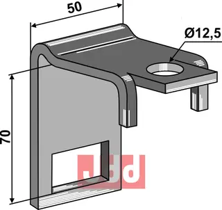 Holder til tand 32 x 10 & overdel 32 x 10