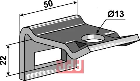 Holder til tand 32 x 10