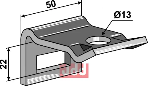 Holder til tand 32 x 10 - JDD Utstyr