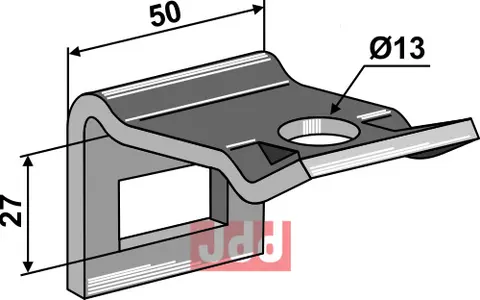 Holder til tand 32 x 12