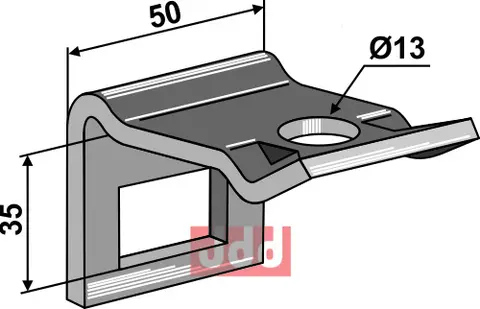 Holder til tand 32 x 10 & overdel 32 x 10