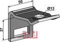 Holder til tand 32 x 12 &amp; overdel 32 x 10