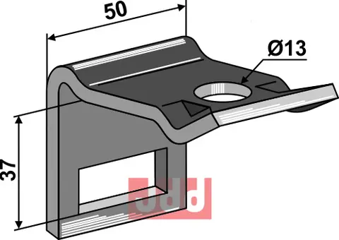 Holder til tand 32 x 12 &amp; overdel 32 x 10