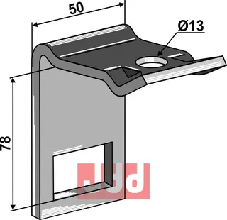 Holder til tand 32 x 10 & overdel 32 x 8