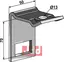Holder til tand 32 x 10 &amp; overdel 32 x 10