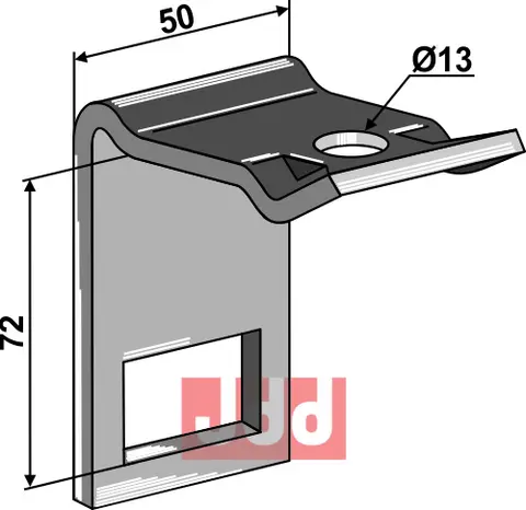 Holder til tand 32 x 12 &amp; overdel 32 x 10