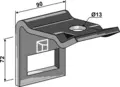Holder til tind 90x10 hull 13